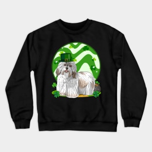 Havanese Dog St Patricks Day Leprechaun Crewneck Sweatshirt